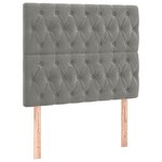 vidaXL Cadre de lit sans matelas gris clair 90x190 cm velours
