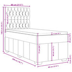 vidaXL Sommier à lattes de lit avec matelas Marron foncé 80x200 cm