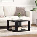 vidaXL Table basse Chêne noir 51.5 x 51.5 x 30 cm Bois d'ingénierie