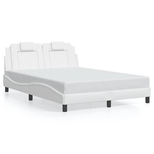 vidaXL Cadre de lit Viana sans matelas blanc 140x200 cm similicuir