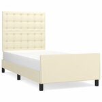 vidaXL Cadre de lit sans matelas crème 80x200 cm similicuir