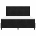 vidaXL Lit à ressorts avec matelas Noir 180 x 200 cm tissu