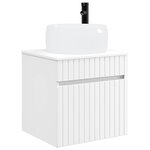 vidaXL Meuble de lavabo mural Blanc 49 x 44 5 x 66 cm
