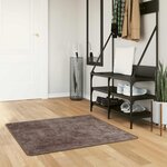 vidaXL Coureur de Tapis MARSA Gris 100 x 100 cm Polyester et PVC