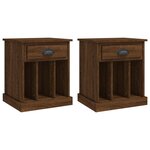 vidaXL Tables de chevet 2 Pièces chêne marron 43x36x50 cm
