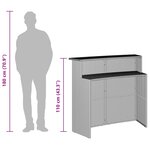 vidaXL Ensemble de bar de jardin 5 Pièces avec coussins noir poly rotin