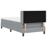 Lit à ressorts vidaXL avec matelas gris clair 90x190 cm en tissu