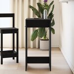 Table de bar vidaXL Noir Chêne 51x50x103 5 cm Bois reconstitué