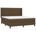 vidaXL Sommier à lattes de lit avec matelas Marron foncé 160x200 cm