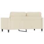 vidaXL Canapé à 2 places Crème 140 cm Similicuir