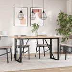 vidaXL Pieds de table à manger cadre en O 140x60x73 cm fonte