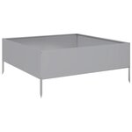 vidaXL Lit surélevé de jardin 100x100x25 cm acier inoxydable