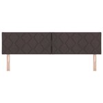vidaXL Tête de lit avec des lumières à LED Marron 180 cm tissu