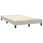vidaXL Sommier à lattes de lit et matelas et LED gris clair 160x220cm velours