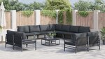 vidaXL Ensemble de canapé de jardin 12 Pièces Anthracite Acier