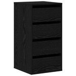 vidaXL Commode Chêne noir 40 x 41 x 76 cm Bois d'ingénierie