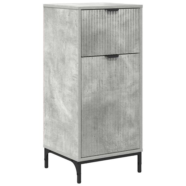 vidaXL Cabinet de salle de bain Gris béton 39 5 x 36 x 88 cm