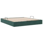 vidaXL Cadre de lit ottoman Vert foncé 180 x 200 cm Velours