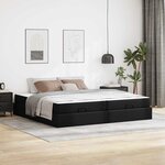 vidaXL Cadre de lit avec matelas Noir 200 x 200 cm Faux cuir