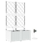 vidaXL Pots de jardin Blanc 80 x 40 x 142 cm Acier
