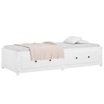 vidaXL Lit de jour sans matelas blanc 90x200 cm bois de pin massif