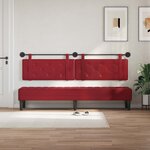 vidaXL Tête de lit suspendue Avec lumière LED Bordeaux Simili cuir