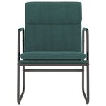 vidaXL Chaise longue Vert foncé 55x64x80 cm Tissu