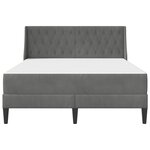 vidaXL Cadre de lit avec matelas Gris foncé 160 x 200 cm Velours