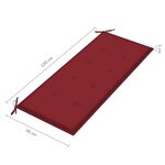 vidaXL Banc de jardin avec coussin 120 cm Bambou