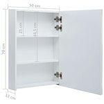 vidaXL Armoire de salle de bain à miroir LED 50x13x70 cm