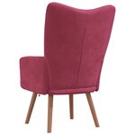 vidaXL Chaise de relaxation Rouge bordeaux Velours