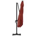 vidaXL Parasol déporté Roma Terracotta 286x285x265 cm en aluminium
