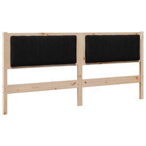 vidaXL Tête de lit capitonnée Marron 180 cm Pin massif