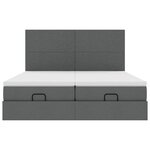 VidaXL Cadre de lit ottoman avec matelas gris foncé 180x200cm tissu