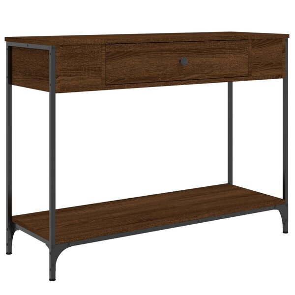 vidaXL Table console chêne marron 100x34 5x75 cm bois d'ingénierie