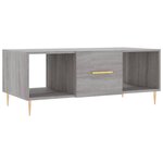 vidaXL Table basse sonoma gris 102x50x40 cm bois d'ingénierie