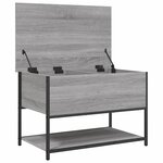 vidaXL Banc de rangement sonoma gris 70x42 5x47 cm bois d'ingénierie