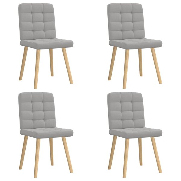 vidaXL Chaises à manger lot de 4 gris nuage tissu
