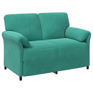vidaXL Sofa 2 places Turquoise 138 x 83 x 95 cm Velours