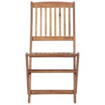 vidaXL Chaises pliables de jardin lot de 2 avec coussins Bois d'acacia