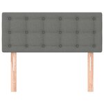 vidaXL Tête de lit Gris foncé 80x5x78/88 cm Tissu