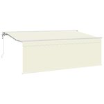 vidaXL Auvent Rétractable Crème 350 x 200 cm Polyester et Aluminium