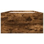 vidaXL Cadre de lit chêne fumé 100x200 cm bois d'ingénierie