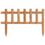 vidaXL Bordure de jardin 10 Pièces Bois de sapin 4 4 m