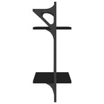 vidaXL Étagères murales à 2 niveaux avec barres 2 Pièces noir 30x25x65 cm