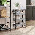 vidaXL Chariot de cuisine sonoma gris 53x20x76 cm bois d'ingénierie