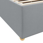 vidaXL Cadre de lit avec matelas Gris clair 90 x 190 cm tissu