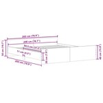 vidaXL Cadre de lit sans matelas blanc 200x200 cm