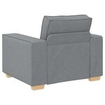 vidaXL Canapé Fauteuil Gris Clair 60 cm Tissu