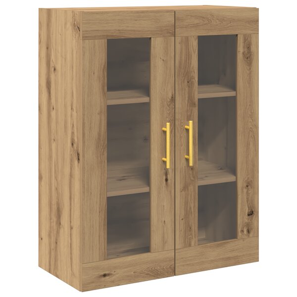Armoire murale vidaXL avec portes en verre Chêne artisan 69 5x34x90 cm